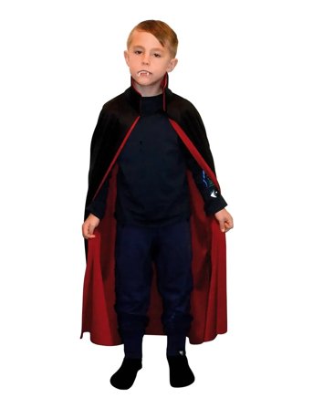 Dracula Cape Black And Red Kid 146-152 Black Joker