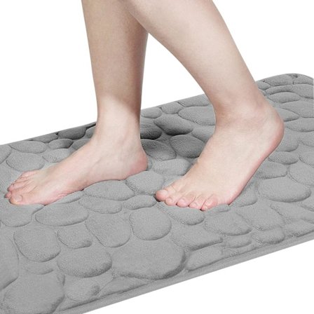 *Skridsikker bademåtte i memory-skum, absorberende tæppe, maskinvaskbart bade*