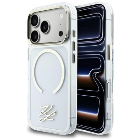 Karl Lagerfeld IML KL Script Logo MagSafe kotelo iPhone 17 Pro Max - Kirkas - Karl Lagerfeld