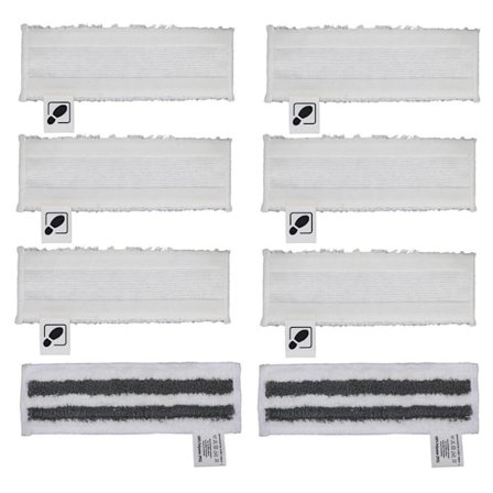 Pakke med 8 mopper for Kärcher damprenser gulvkluter tilbehør KLB