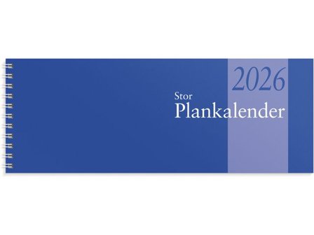 Burde Stor Plankalender 2026 spiralbunden - Lyreco - Almanackor och kalendrar - Bordskalendrar och skrivunderlägg - Bordskalendrar