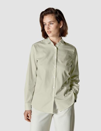 Shaping New Tomorrow - Dame - Women Business Shirt - Pastel Green - Regular Fit - Størrelse L