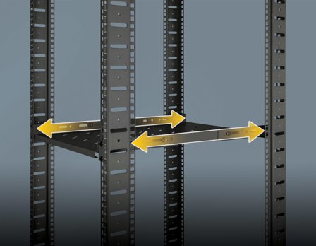 INTELLINET INT 19" Fixed Shelf, Adjustable, 550-750mm depth, max load 2