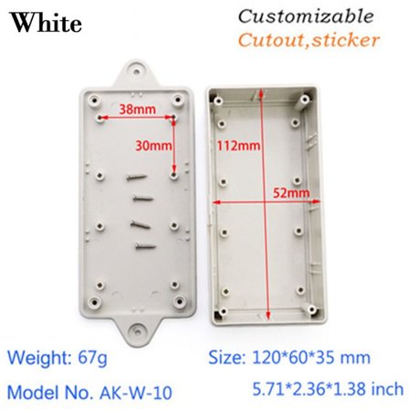 Elektronisk prosjektboks Vanntett deksel Project WHITE