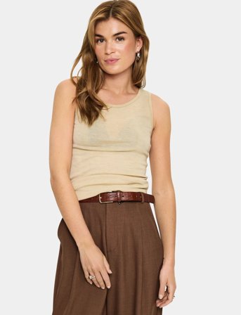 Saint Tropez Garimasz Wool Tank Top - Beige - XL