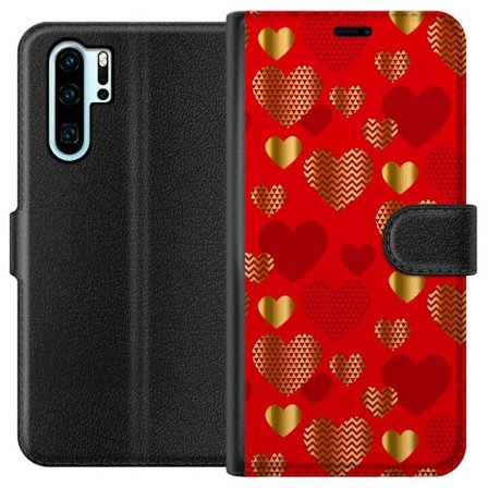 Kompatibelt Lommeboketui til Huawei Huawei P30 Pro GoldenHearts