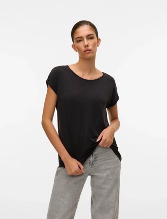 Vero Moda Vmava Plain Ss Top Ga Jrs Noos - Black - XS
