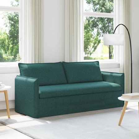 Soffa 180cm Mörkgrön Metall