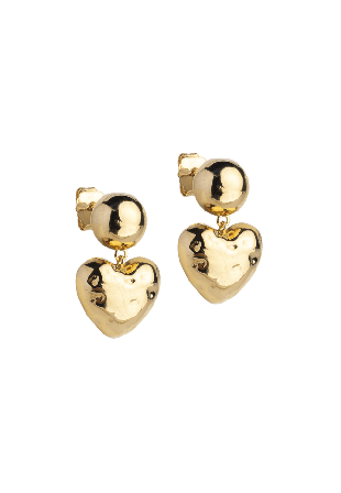 ENAMEL Copenhagen Earrings, Poma Heart Örhängen Dam Guld 21 x 13 mm