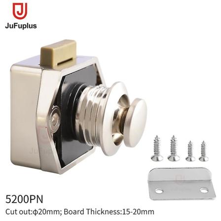 5 kpl Painikkeella Varustettu Lukko Caravanin Ovien, Kaappien Ja Laatikoiden Lukitsemiseen