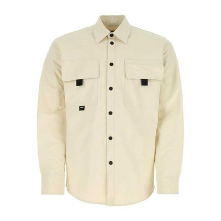Msgm - Skjortor - Beige - Herr - Storlek: L, Herr, Storlek: L