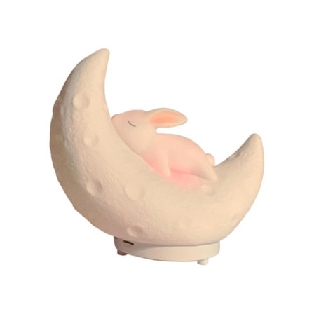 Atmosphere Rabbit Moon -kaiutin LED-valoilla RGB-yövalo