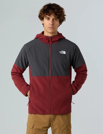 The North Face M Glacier Heavyweight Full Zip Hd - Burgundy - XS
