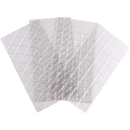 4 stk. Kage Fondant Tryk Matte Gitterstruktur Prægning Prægning Matte