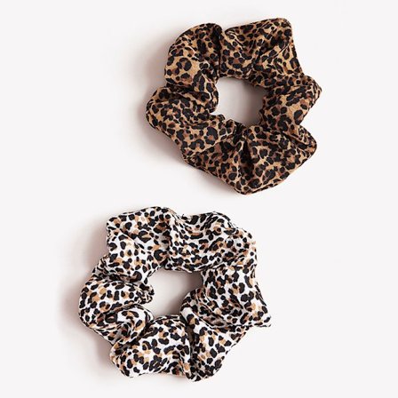 Hår Scrunchie Sæt Leopard Silke Hårbånd Luksuriøse Elastikker P