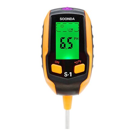 Jord PH-mätare, 4-i-1 Digital Jord PH-testare, Jordfuktighetsljus PH-temperaturtestare, Trädgårdsredskapsset för Växtvård