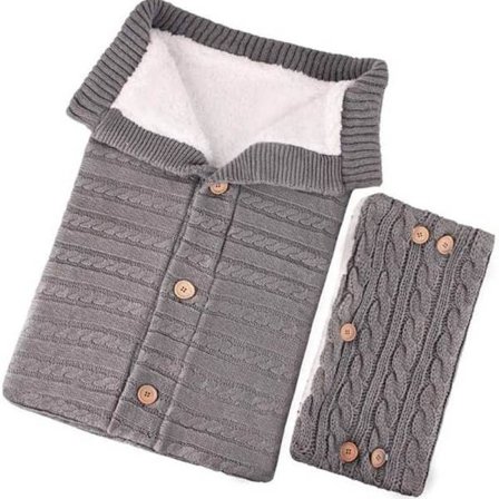 Baby sovepose strikket baby svøp teppe svøp barnevogn sovepose