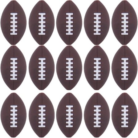 15st Fotbollspärlor Sport Ball Beads Oval