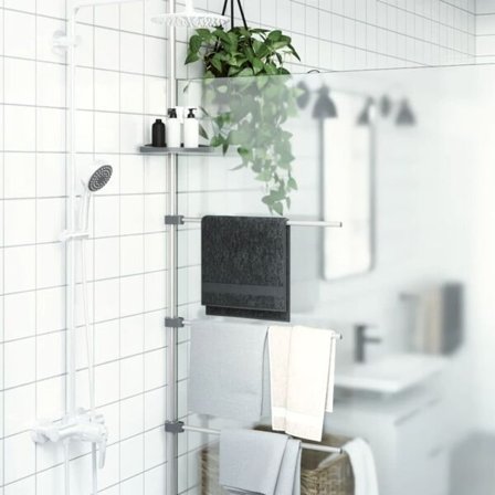 vidaXL Handdukshållare 47x280 cm aluminium