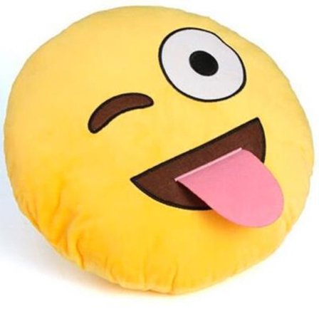 Emoji-kudde som sticker ut tungan - 30 cm - Kompatibel med soffa