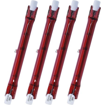 500 Watt Ruby Kompatibel med Heatmaster R7 Halogen Värmelampa för Trädgårdsvärmare - 4-pack
