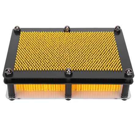 Pinart 3D-pelit Lasten lelu Pin Art Lapset Opetuslelu Työpöydän koriste Malli Keltainen M