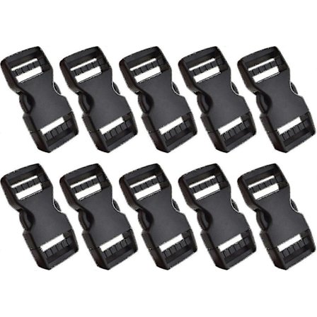 10 stk Justerbare Plastik Flat Side Hurtigudløsningsbeslag Udskiftning Ingen Syning Klips Til Rygsække Bagage