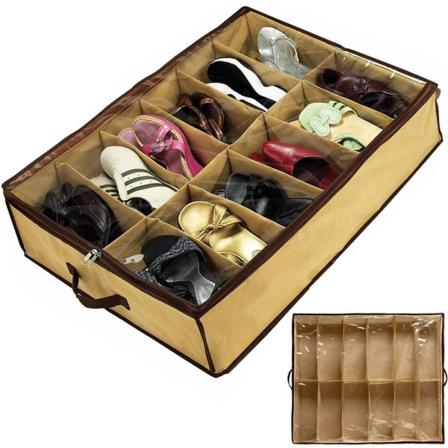 Skoboks for 12 par sko Beige Beige