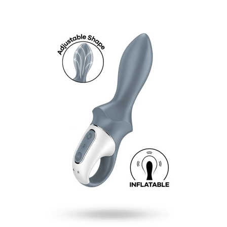 Satisfyer Air Pump Booty 1 Grey - Vuxen.se - Analvibrator, Vibrerande butt plug