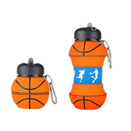Utomhussport Vattenflaska Basket Tema Silikon Folding Cup