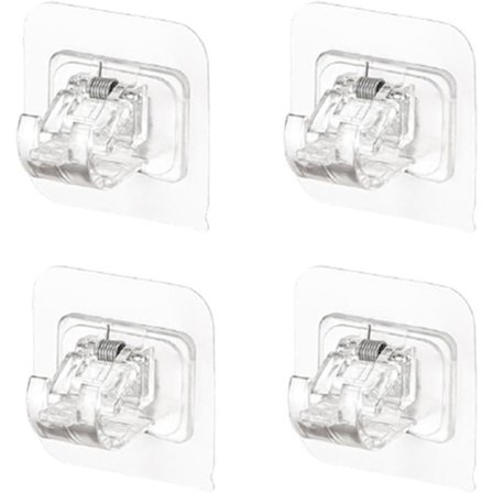 Självhäftande krokar Stansa fri klämma krok Duschdraperi stång Hangi