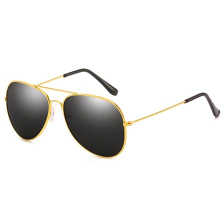 Gold Aviator pilot solbriller sort glas