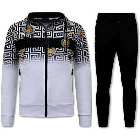Enos Träningsdräkt Baroque Design Print - 9970 - Vit vit, Herr, Herr, Storlek: L