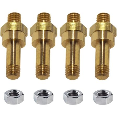 Mässing lång stift sidostolpe batteripolbult, standard batterisidostolpe förlängningsstift för GM, 4-pack