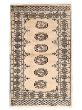 Hand Knotted Pakistan Bokhara 3Ply Rug 94X153 Wool Brown/Beige Small