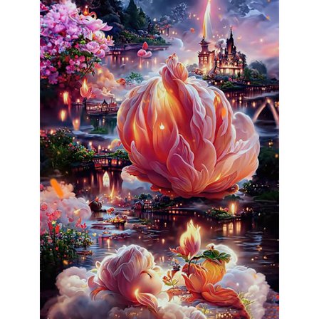 30x40cm 5D DIY Diamantmaleri Fuld, Maison de Rêve#S, DIY Diamant