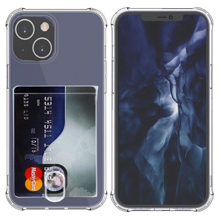 iPhone 13 Mini - Stötdämpande Skal med Korthållare