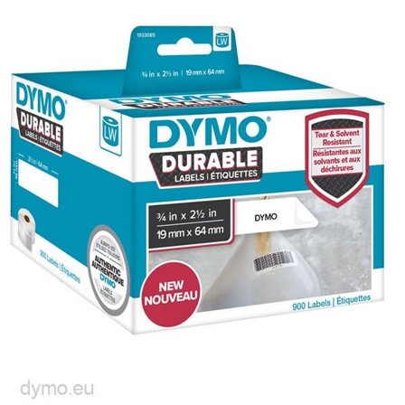 DYMO LabelWriter Durable barcode label 19mm x 64mm 2 rolls