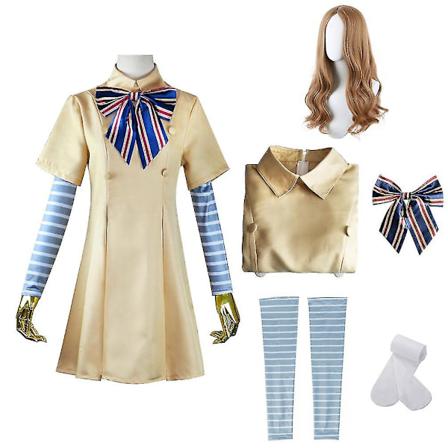 Perfekt M3gan Cosplay Kostume Til Børn Med Paryk 5 Dele Fest Halloween W - Perfekt 140 cm