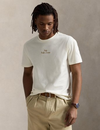 Polo Ralph Lauren Classic Fit Logo Jersey T-Shirt - Cream - XL