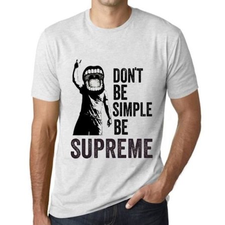 T-shirt herr Don't Be Simple Be Supreme – Don't Be Simple Be Supreme – Vintage vit T-shirt