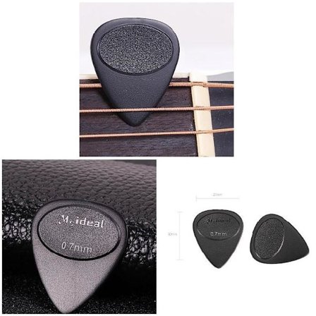 10 kpl Plektroja 0,7 mm paksu Lisätarvikkeet Kestävä sähkökitara basso Ukulele Black