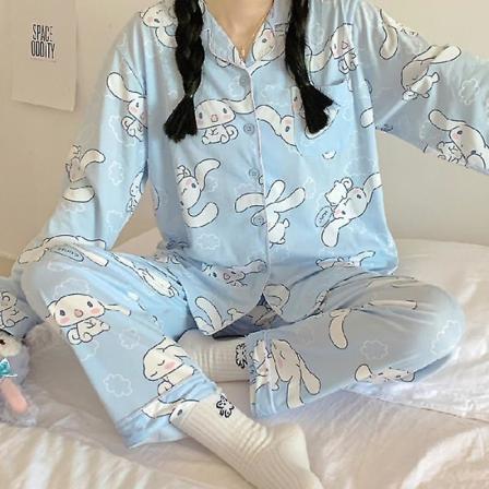 Sanrio Kawaii Pyjamas Cinnamoroll Söpö sarjakuva korealainen opiskelija-asuntola Koti Vaatteet Tyttöystävä Lahja 140-180catty