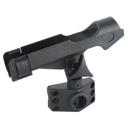 Justerbar Fiskebådsstang Holder Stativ 360 Grader Drejelig Kajak Fiskestang Holder Montering 1stk Sort