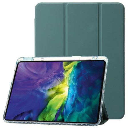 iPad Pro 11 2025/2024 Fodral Tri-Fold Pennhållare Hybrid Grön