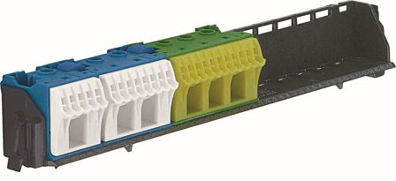 Hager VZ761 Nullskinne 3x16 + 13x4 mm², Elfordeling & strømforsyning