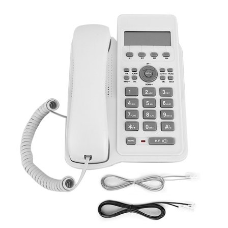 KxT7712CID Engelsk utrikeshandel fast telefon (UK telefonlinje med slumpmässig färg)(Vit )