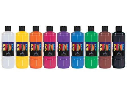 Glansfärg Shine 9x500ml - Lyreco - Skola och förskola - Målarfärg och tillbehör - Blank täckfärg
