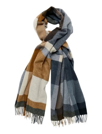 Newhouse Monica Checked Scarf - Brown - ONE SIZE