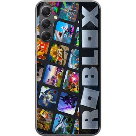 Kompatibel Mobilcover til Samsung Samsung Galaxy A05s Roblox farverigt kollage med populære figurer og spiluniverser samlet i et livligt, legende og